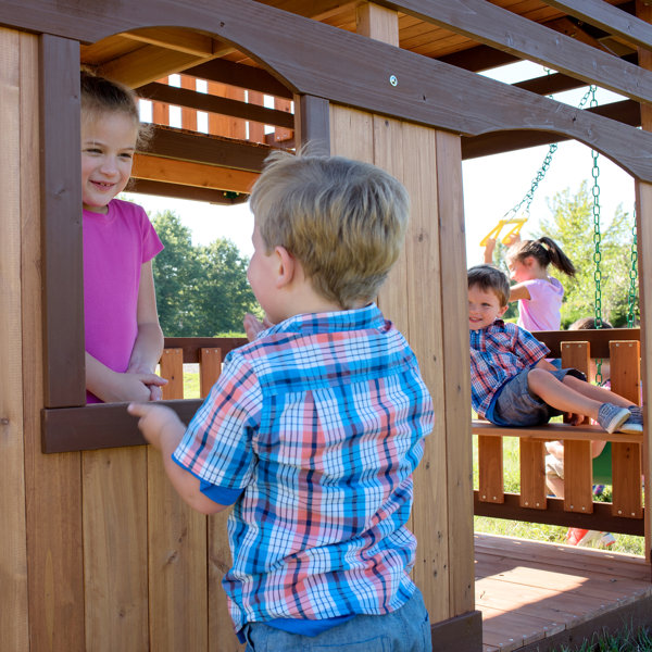 Backyard Discovery Woodridge Elite All Cedar Wooden Swing Set & Reviews